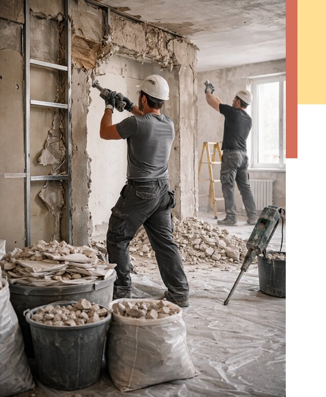 Демонтажные работы в Тынде от 2775 руб. — услуги и цена под ключ | ОТДЕЛОЧНИК-Тнд