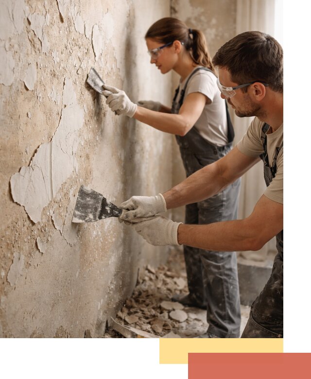 Снятие старой шпаклевки и подготовка поверхностей в Тынде