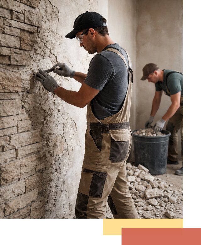 Демонтаж декоративного камня в Тынде профессионально и безопасно