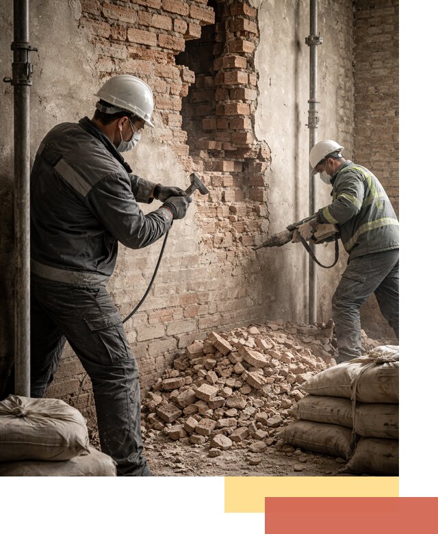 Демонтаж кирпичных стен в Тынде быстро и безопасно