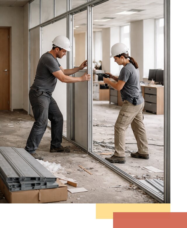 Демонтаж алюминиевых перегородок в Тынде быстро и аккуратно