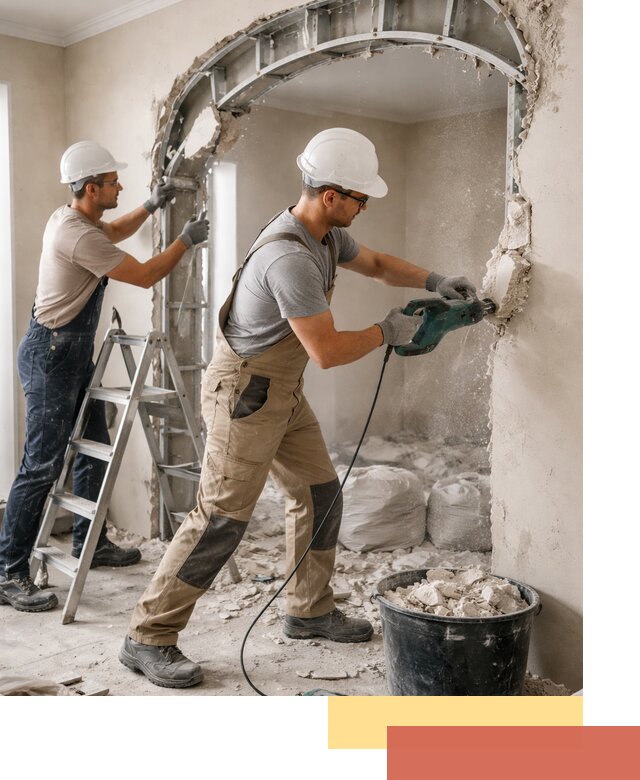 Демонтаж гипсокартонной арки в Тынде быстро и аккуратно