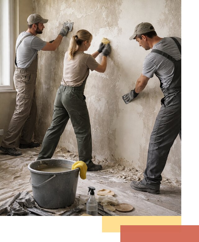 Очистка стен от клея и грунтовки в Тынде качественно и быстро