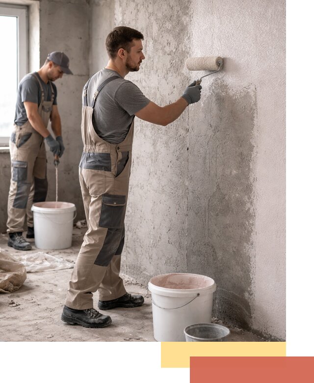 Нанесение бетоноконтакта на стены в Тынде для последующей отделки