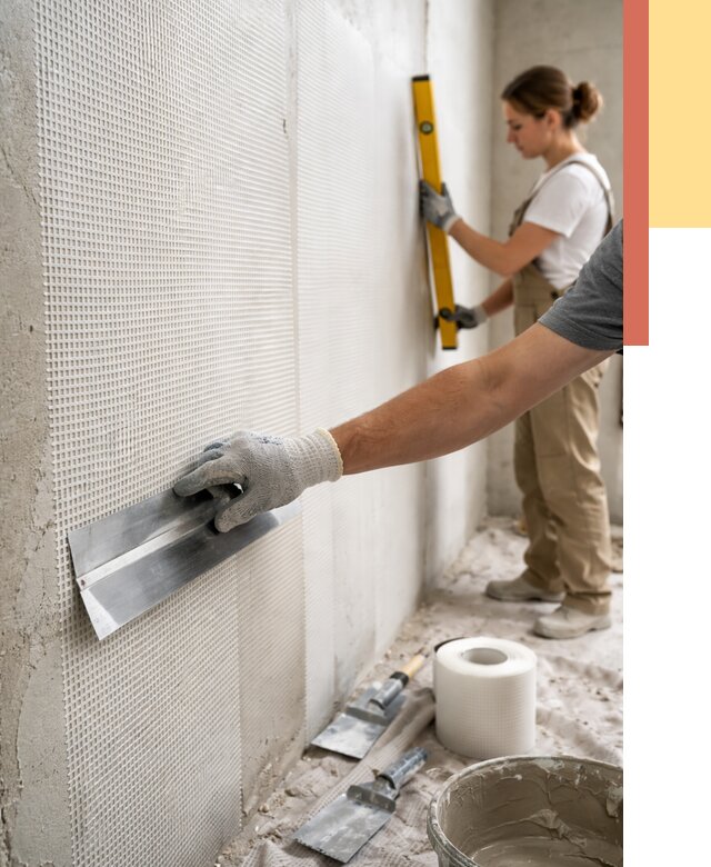 Армирование стен стеклосеткой в Тынде от 3289 руб. под ключ | ОТДЕЛОЧНИК-Тнд