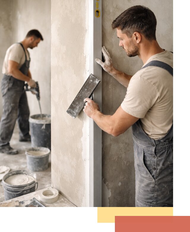 Выведение углов стен в Тынде: монтаж и оштукатуривание