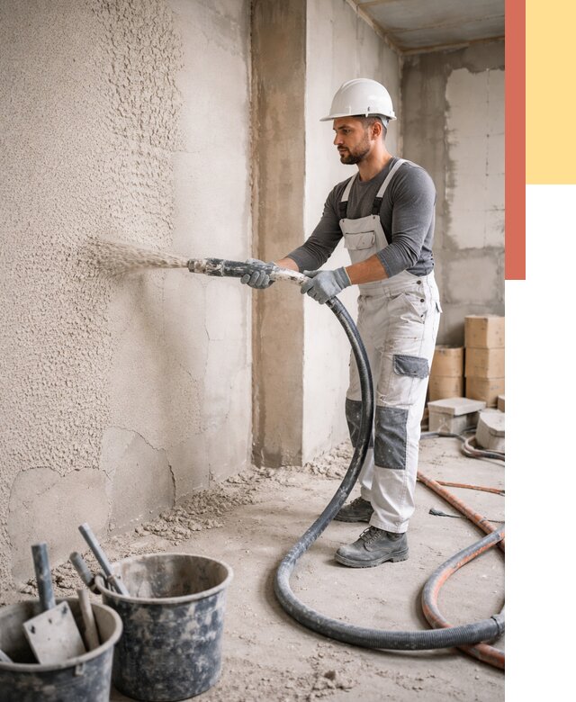 Машинная штукатурка стен в Тынде под ключ от 6680 руб./м2 | ОТДЕЛОЧНИК-Тнд