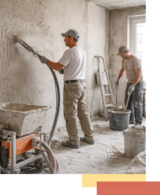 Машинная штукатурка стен в Тынде — быстро и качественно