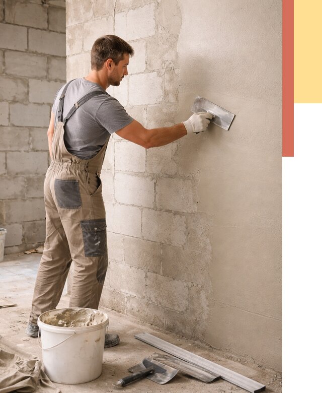 Штукатурка стен из газобетона в Тынде от 2158 руб./м2 — быстро и недорого | ОТДЕЛОЧНИК-Тнд