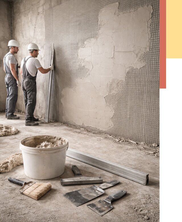 Штукатурка стен по сетке в Тынде от 5652 руб./м2 — быстро и недорого | ОТДЕЛОЧНИК-Тнд