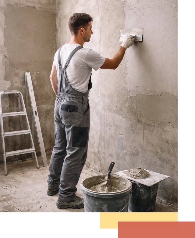 Штукатурка стен в ванной под ключ в Тынде