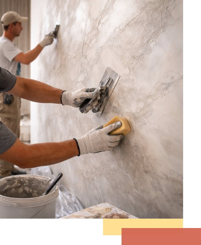 Декоративная штукатурка под мрамор в Тынде для стен и потолков