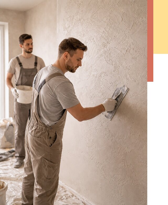 Фактурная штукатурка стен в Тынде от 4316 руб./м² — заказать под ключ | ОТДЕЛОЧНИК-Тнд