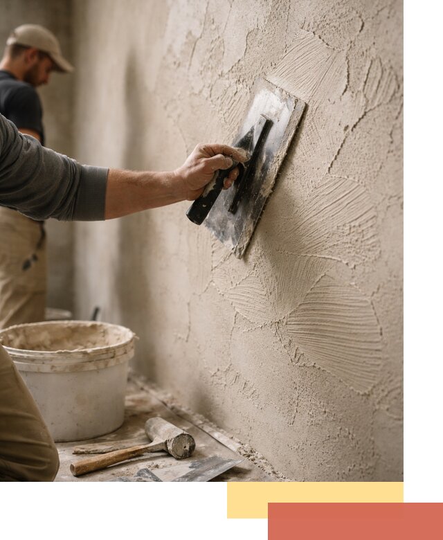 Фактурная штукатурка стен в Тынде — монтаж, отделка, реставрация