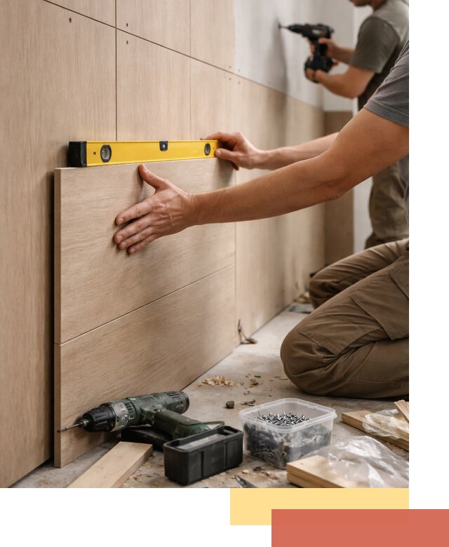 Профессиональный монтаж МДФ панелей на стены в Тынде