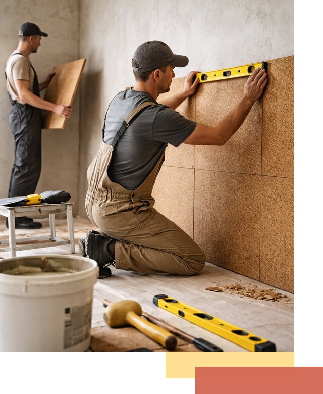 Монтаж пробковых панелей на стены в Тынде быстро и качественно