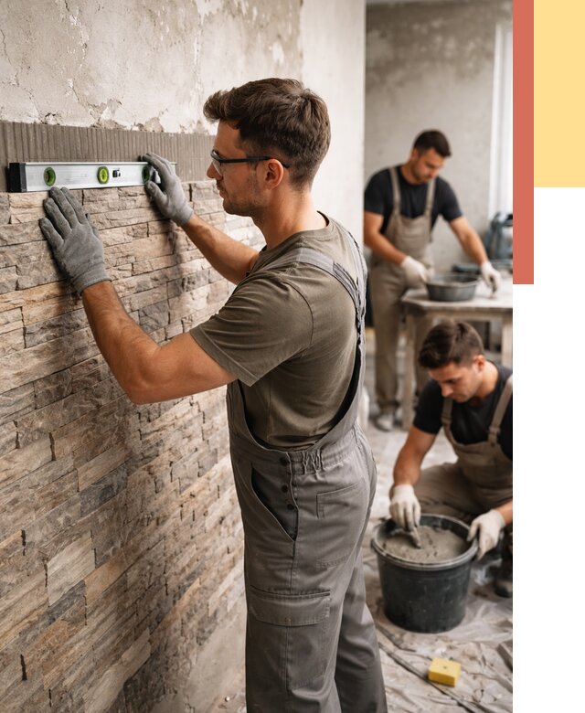 Монтаж искусственного камня в Тынде от 4625 руб. под ключ | ОТДЕЛОЧНИК-Тнд