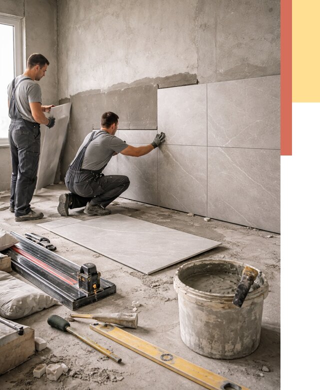 Облицовка стен керамогранитом в Тынде от 4316 руб./м² — услуги под ключ | ОТДЕЛОЧНИК-Тнд