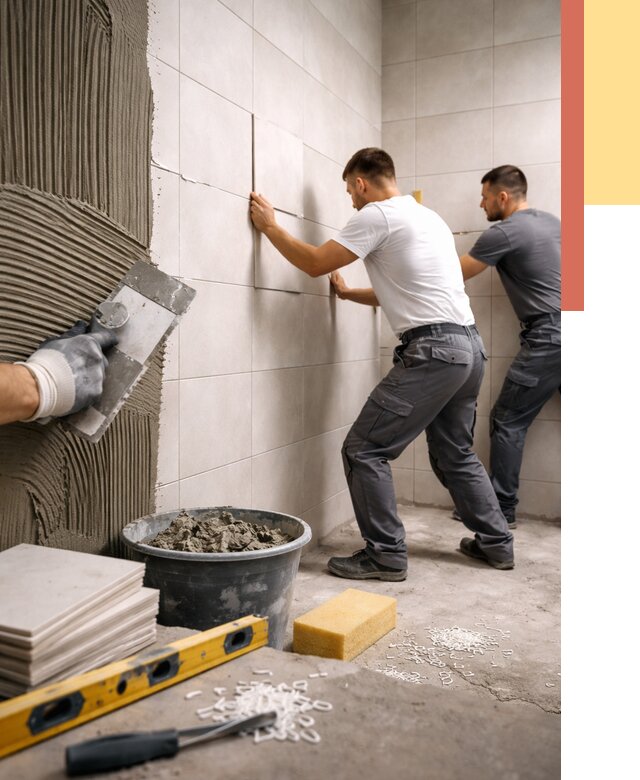 Укладка плитки на стены в Тынде от 874 руб. — качественно и недорого | ОТДЕЛОЧНИК-Тнд