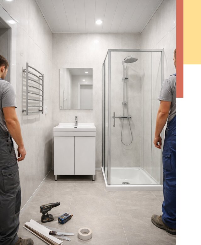 Отделка ванной комнаты панелями ПВХ в Тынде от 4625 руб. за м2 | ОТДЕЛОЧНИК-Тнд