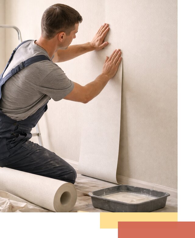 Поклейка флизелиновых обоев в Тынде качественно и быстро