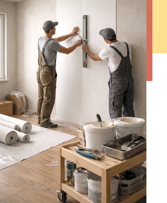 Поклейка стеклообоев в Тынде от 6680 руб. за м2 — быстро и недорого | ОТДЕЛОЧНИК-Тнд