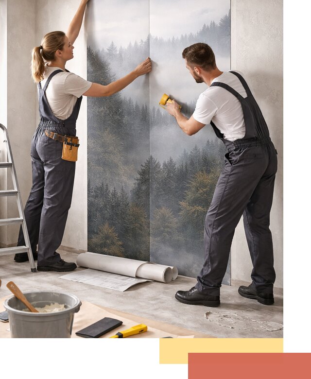 Поклейка фотообоев профессионально в Тынде под ключ