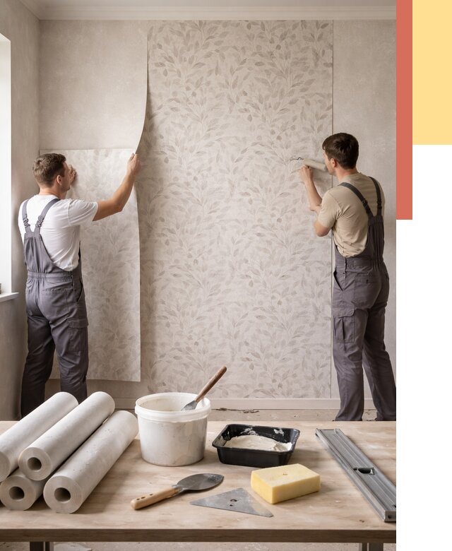 Поклейка обоев с подбором рисунка в Тынде от 3597 руб. | ОТДЕЛОЧНИК-Тнд - быстро и недорого