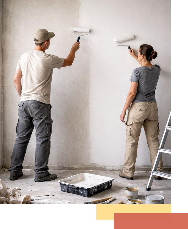 Окраска стен по стеклохолсту в Тынде качественно и долговечно