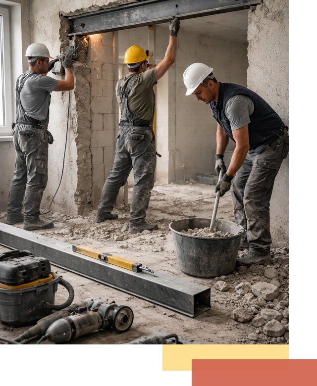 Создание проемов в стенах и несущих конструкциях в Тынде