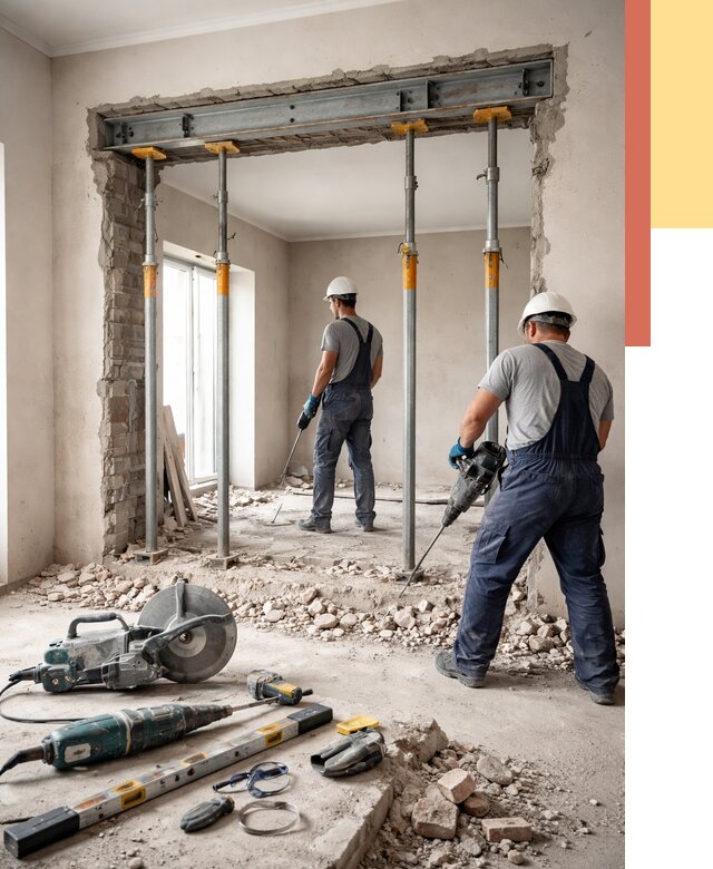 Прорезка проема в стене в Тынде от 4625 руб. — быстро и недорого | ОТДЕЛОЧНИК-Тнд