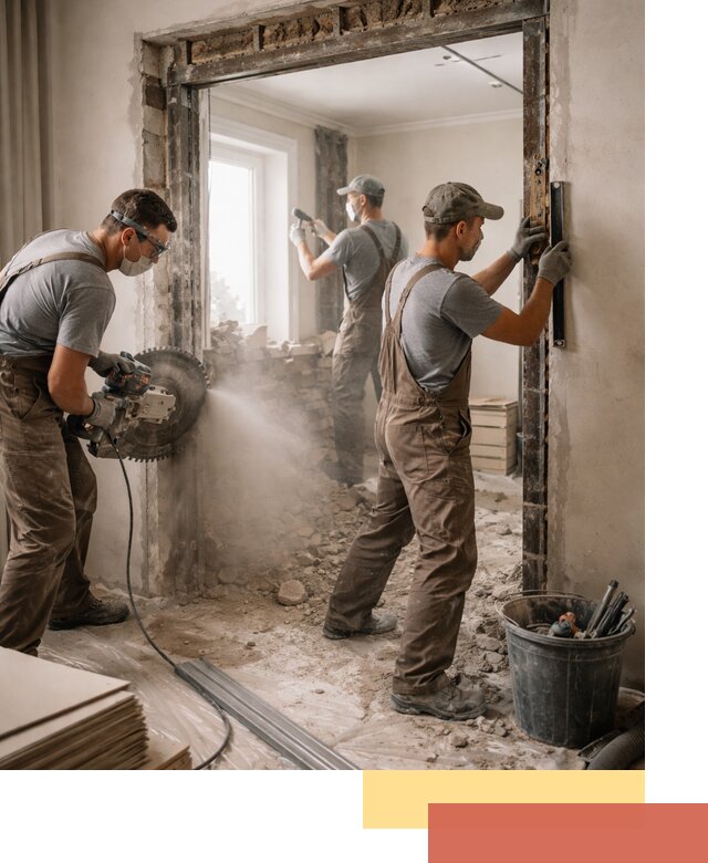 Расширение дверного проема под установку новой двери в Тынде