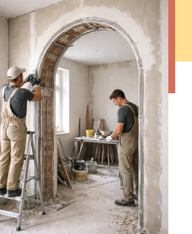 Устройство арочного проема в Тынде от 9763 руб. под ключ — быстро и недорого | ОТДЕЛОЧНИК-Тнд