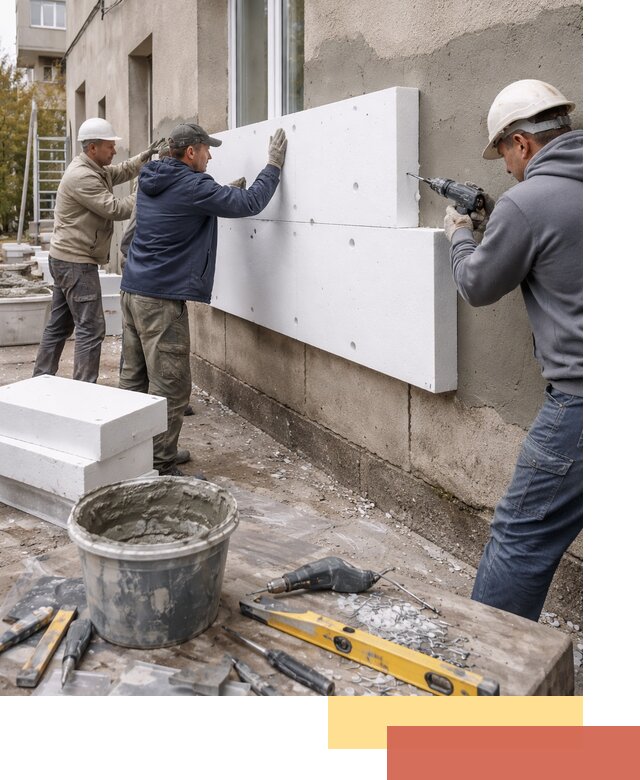 Утепление наружных стен пенопластом в Тынде