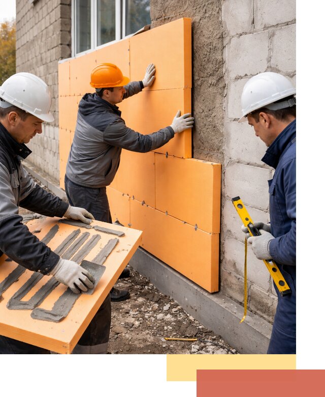 Утепление фасада пеноплексом под ключ в Тынде