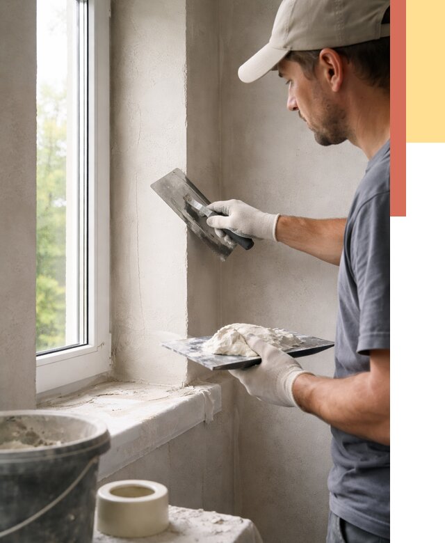 Штукатурка откосов в Тынде от 4625 руб/м² — услуги и выравнивание под ключ | ОТДЕЛОЧНИК-Тнд