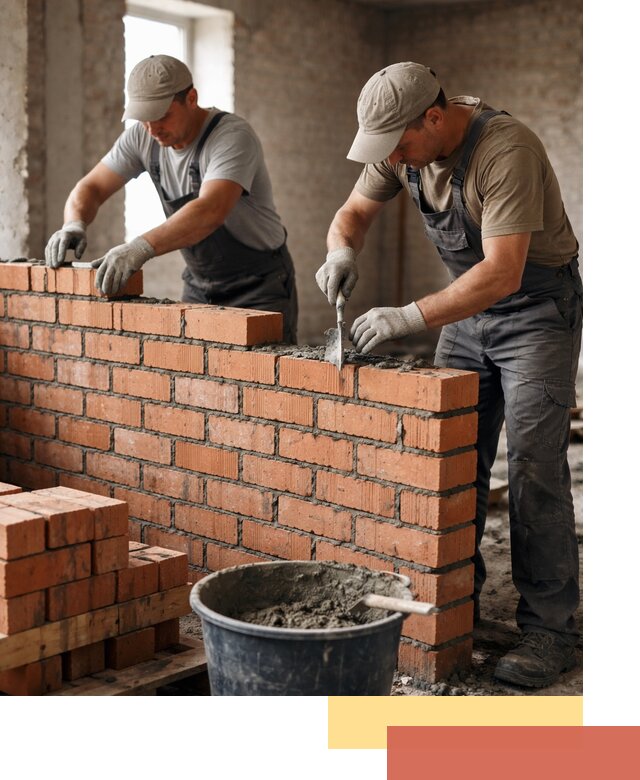 Кладка кирпичных перегородок под ключ в Тынде