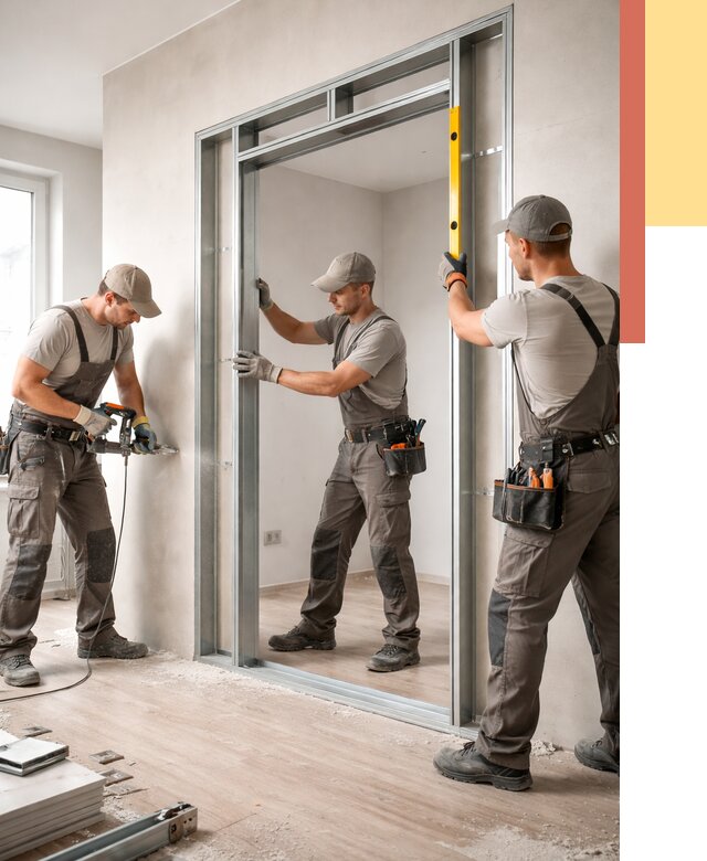 Устройство дверного проема в перегородке в Тынде от 4625 руб. под ключ | ОТДЕЛОЧНИК-Тнд