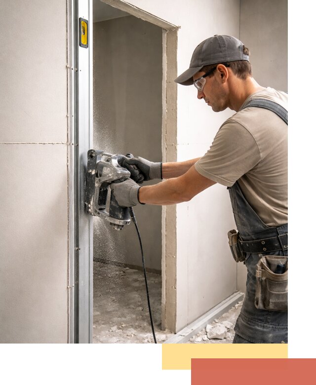 Устройство дверного проема в перегородке в Тынде