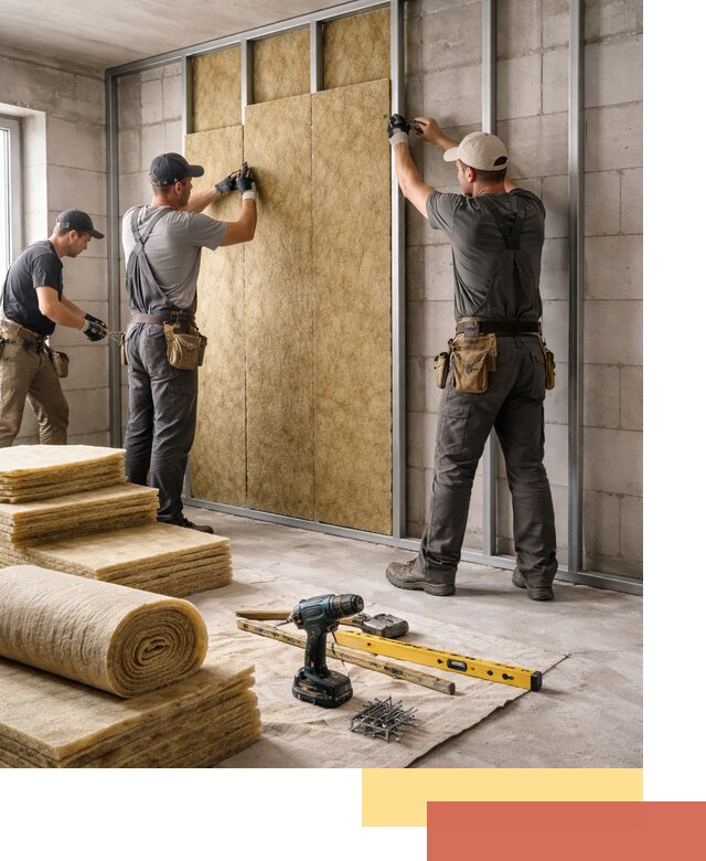 Шумоизоляция перегородок из блоков в Тынде — монтаж и защита шумоизоляцией