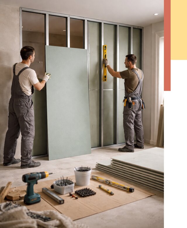 Перегородка из влагостойкого гипсокартона в Тынде от 4933 руб. — монтаж под ключ | ОТДЕЛОЧНИК-Тнд