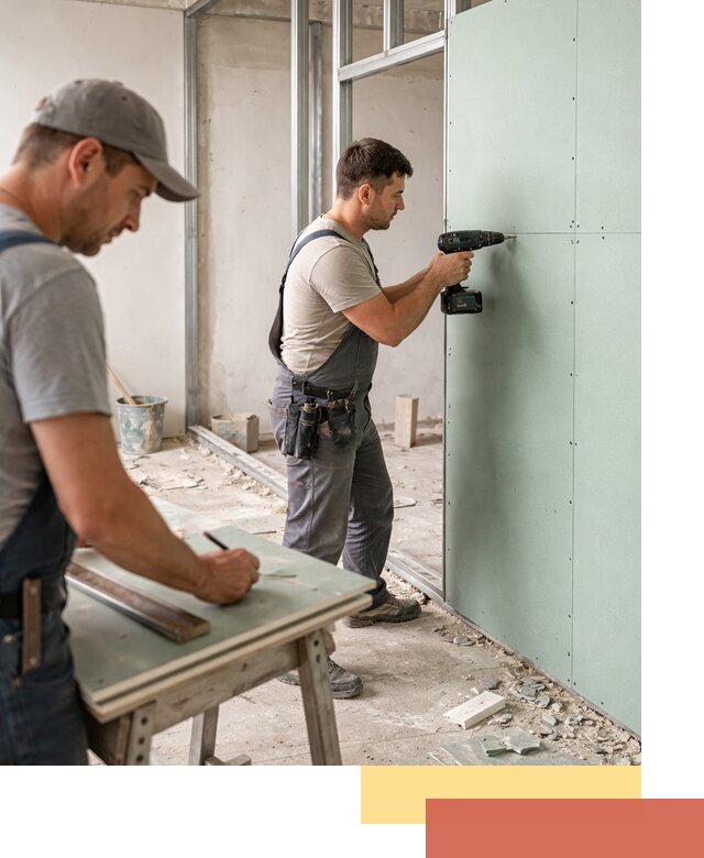 Перегородки из влагостойкого гипсокартона под ключ в Тынде