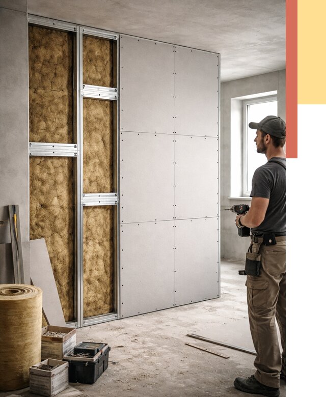 Усиленная перегородка под навеску в Тынде от 13155 руб. — монтаж под ключ | ОТДЕЛОЧНИК-Тнд