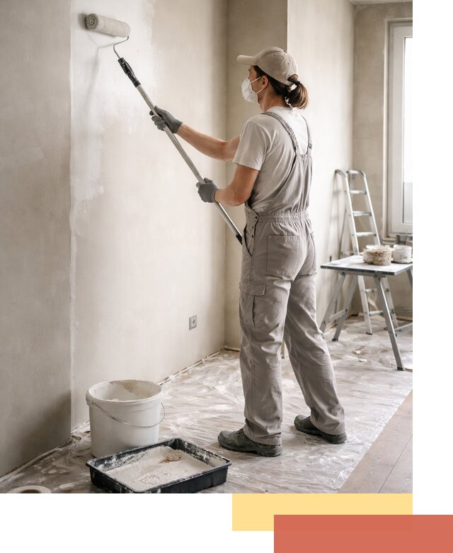 Покраска перегородок из гипсокартона в Тынде качественно и недорого