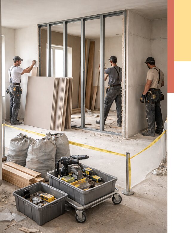 Перенос гипсокартонной перегородки в Тынде под ключ от 4625 руб. | Демонтаж и монтаж – ОТДЕЛОЧНИК-Тнд