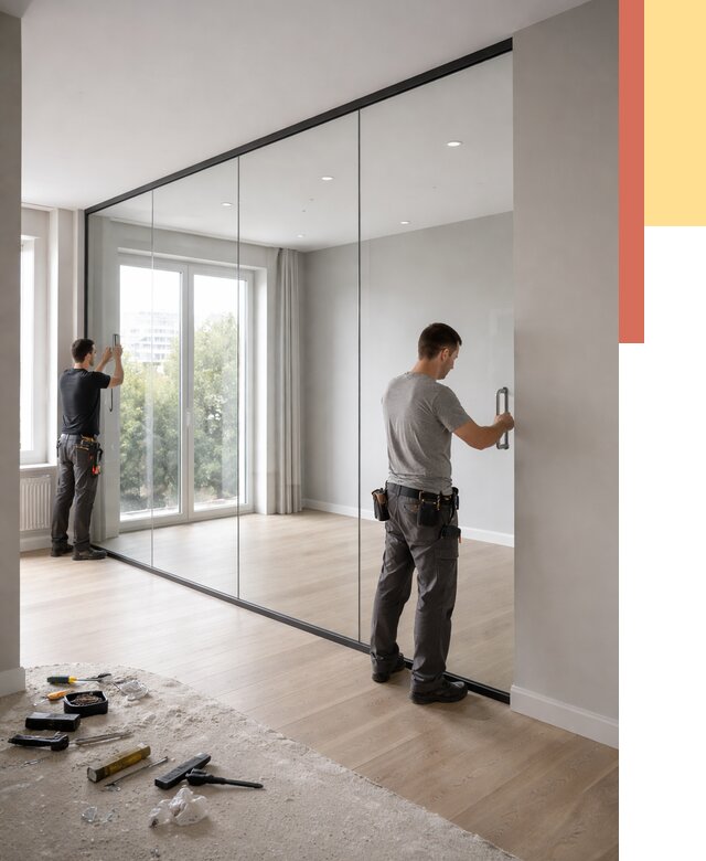 Изготовление стеклянных перегородок в Тынде от 12692 руб. под ключ | ОТДЕЛОЧНИК-Тнд