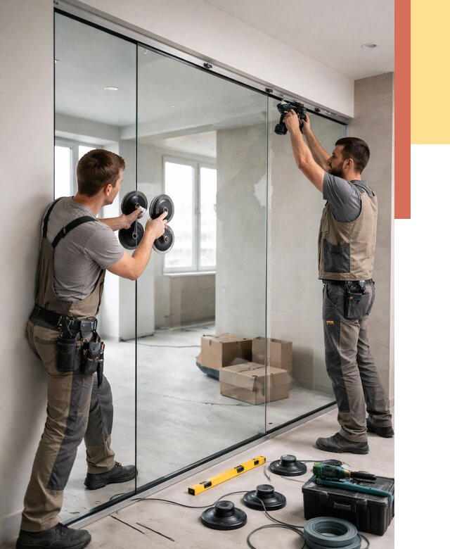 Монтаж стеклянных перегородок в Тынде от 6680 руб. | ОТДЕЛОЧНИК-Тнд