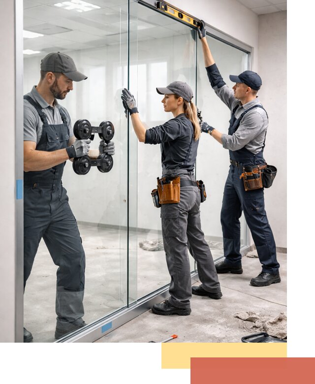 Профессиональный монтаж стеклянных перегородок в Тынде