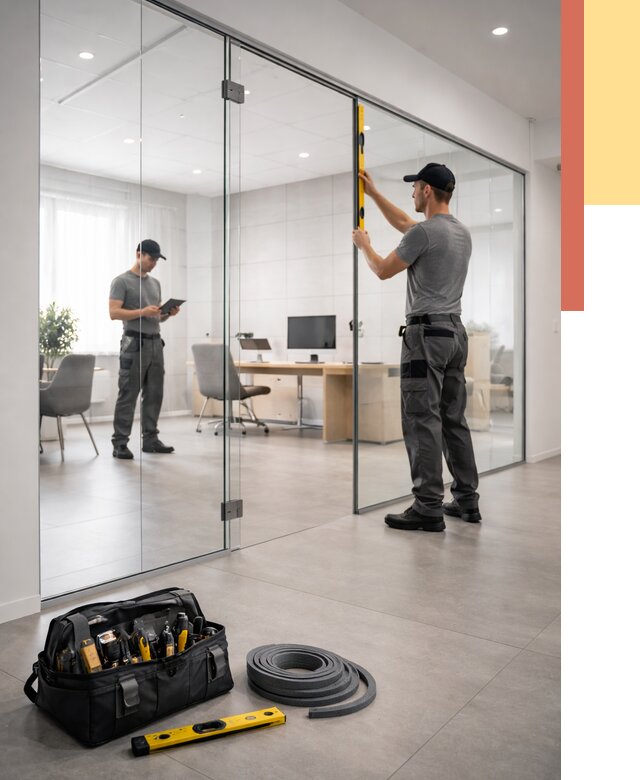 Цельностеклянные перегородки под ключ в Тынде от 9763 руб. — монтаж и цены | ОТДЕЛОЧНИК-Тнд