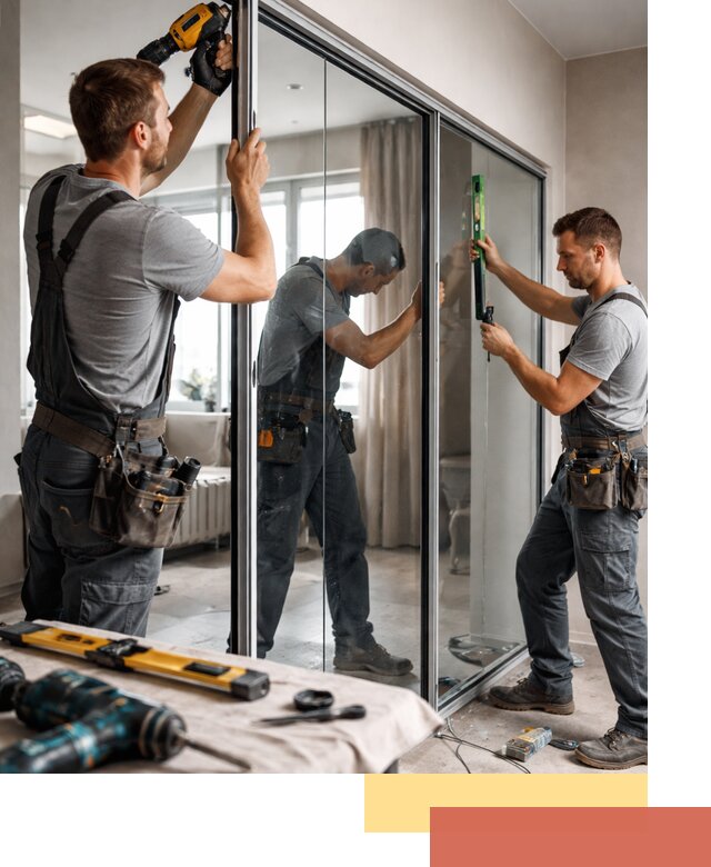 Каркасные стеклянные перегородки под ключ в Тынде